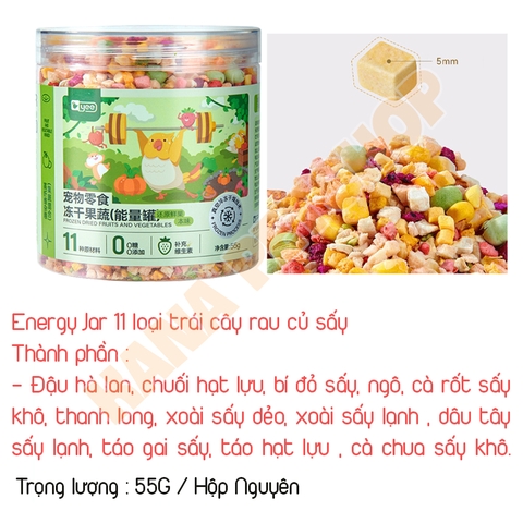 Trái Cây Sấy 11 Loại Hamster 🐹FREESHIP🐹 Trái Cây Sấy Yee 11 Loại Bổ Sung Vitamin Cho Hamster, Sóc, Nhím, Vẹt ...