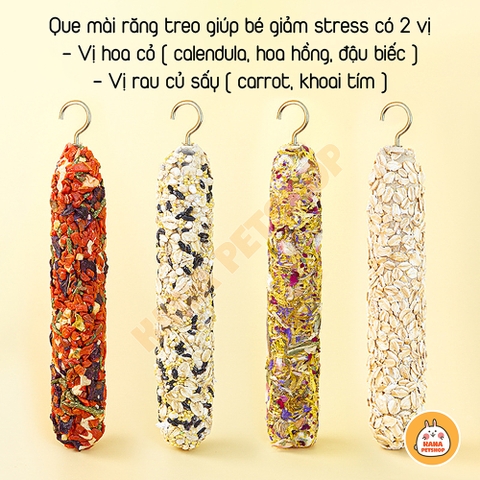 Que Ngũ Cốc Mài Răng Hamster 🐹FREESHIP🐹 Thanh Treo Mài Răng Cho Hamster Giảm Căng Thẳng Giảm Cắn Lồng Cho Hamster
