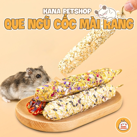 Que Ngũ Cốc Mài Răng Hamster 🐹FREESHIP🐹 Thanh Treo Mài Răng Cho Hamster Giảm Căng Thẳng Giảm Cắn Lồng Cho Hamster