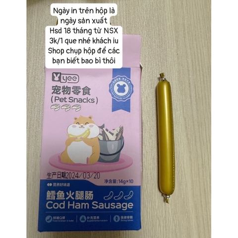 Xúc xích cá tuyết Yee cho chuột hamster siêu thơm vỗ béo