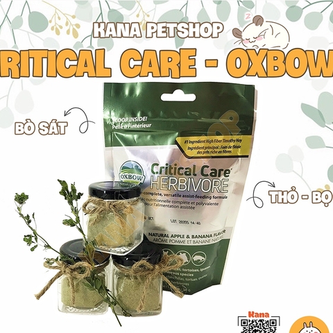 Critical Care 🐹FREESHIP🐹 Oxbow Thức Ăn Phục Hồi Khẩn Cấp Cho Thỏ, Bọ, Rùa, Bò Sát.