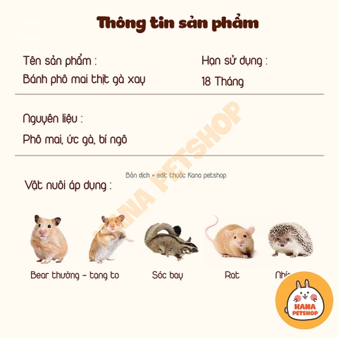 Viên Phô Mai Đông Khô 🐹FREESHIP🐹 Đồ Ăn Vặt Thức Ăn Cheese Vỗ Béo Ngon Cho Hamster,Sóc,Sóc Bay Úc