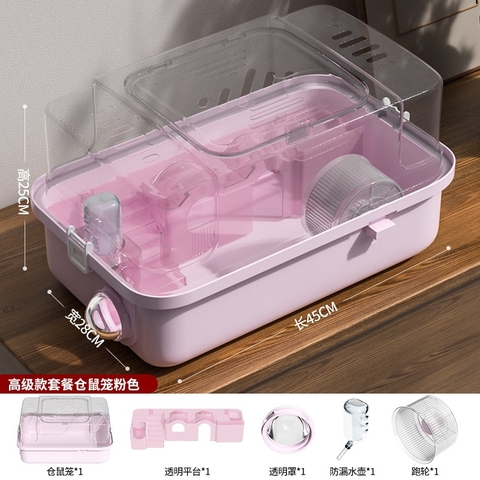 Lồng Mica Hamster Crystal Cao Cấp Size  Đại 45 . Lồng Mica Pha lê Cho hamster Size 45x28x25
