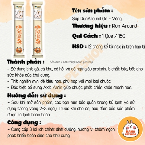 Thanh Dinh Dưỡng Hamster 🐹FREESHIP🐹 Súp Thưởng Runaround Cho Hamster, Sóc, Bọ, Thỏ…