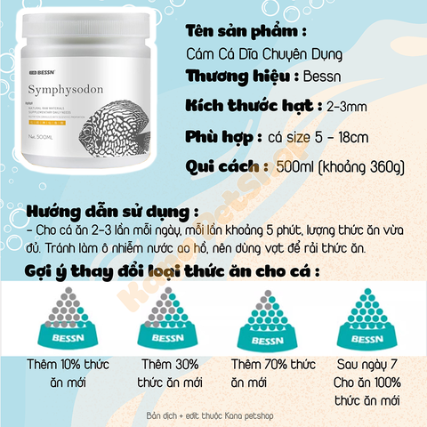 Cám Cá Dĩa BESSN SYMPHYSODON