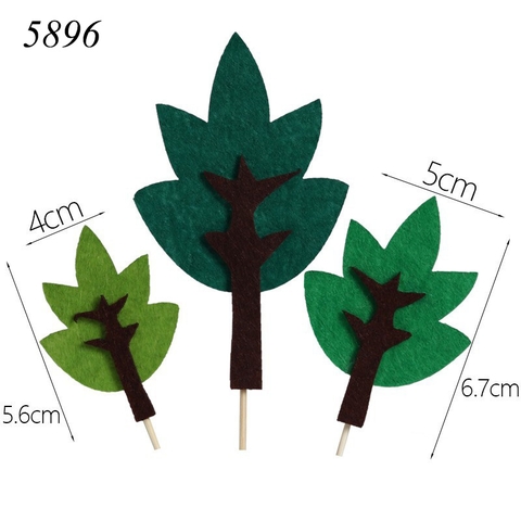 SC-Set cắm 3 cây vải lá nhọn xanh lá