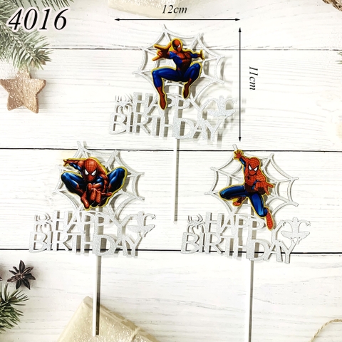 SCG-set 3 thẻ người mạng nhện BẠC hpbd size lớn.