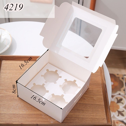 Hộp cupcake Giấy 4 lỗ ( 2 chi tiết )