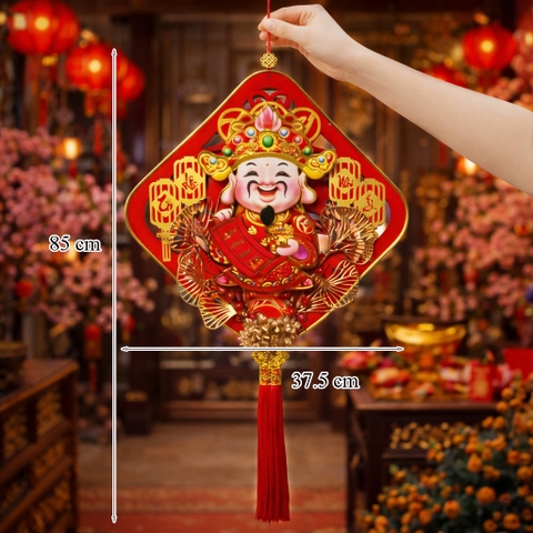 Tết-Thần tài lắc hoa thoi KO đèn 85cm TP