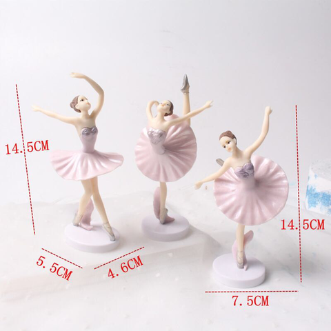 Tuong - set 3 cô gái bale nhựa đặc hồng