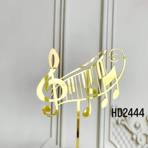Mica - combo 10 thẻ mica nốt nhạc vàng