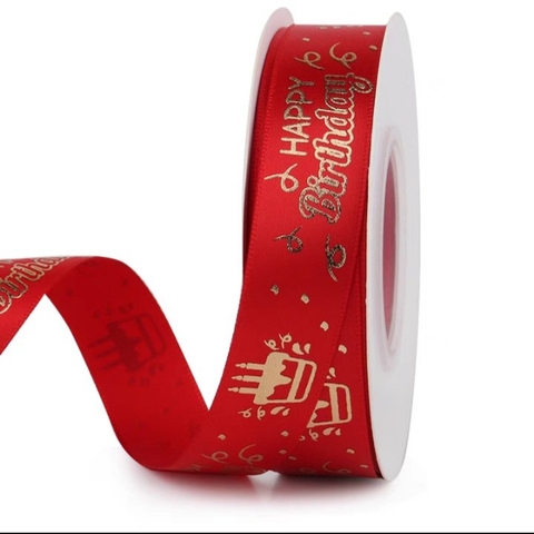 Ruybang Happy birthday nến đỏ 2.5cm 50m