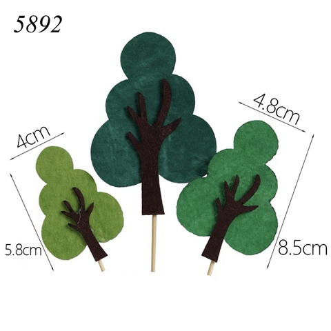 SC-Set cắm 3 cây vải vòm mây xanh lá