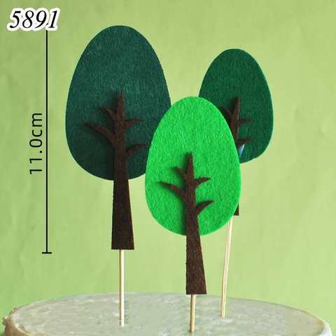 SC-Set cắm 3 cây vải tròn xanh lá
