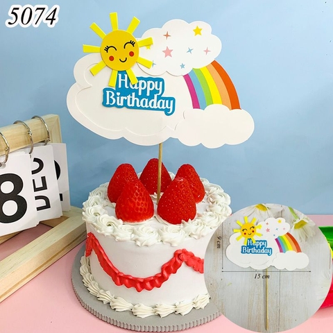 SCG-set cắm HPBD mây cầu vồng mặt trời 2 lớp MT