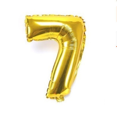 10 bóng số 7 vàng cao 40cm