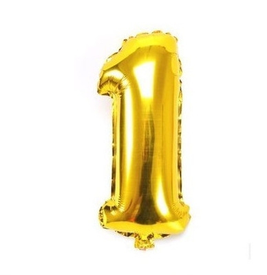 10 bóng số 1 vàng cao 40cm
