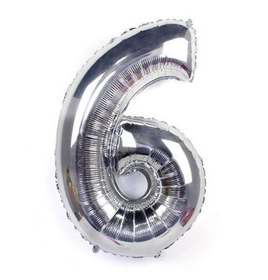 10 bóng số 6 bạc cao 40cm