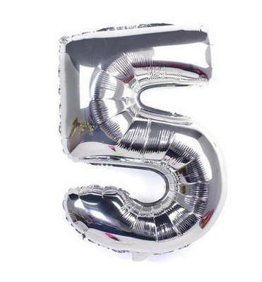 10 bóng số 5 bạc size 80cm