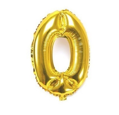 10 bóng số 0 vàng size 80cm
