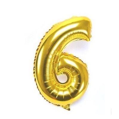 10 bóng số 6 vàng cao 40cm