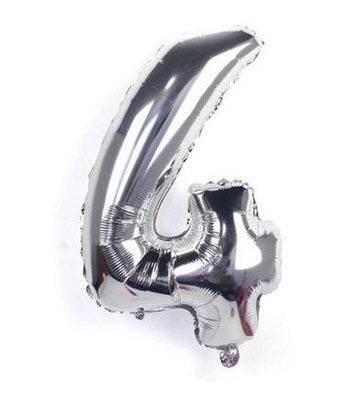 10 bóng số 4 bạc cao 40cm
