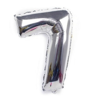 10 bóng số 7 bạc cao 40cm
