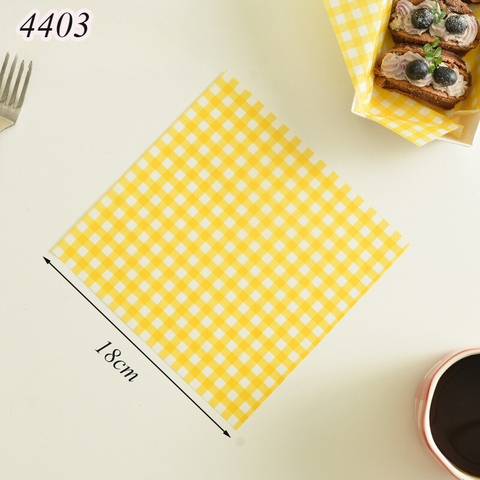 100 Giấy lót bánh màu vàng
