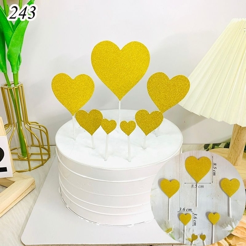 SCG - Set cắm giấy tim nhũ vàng