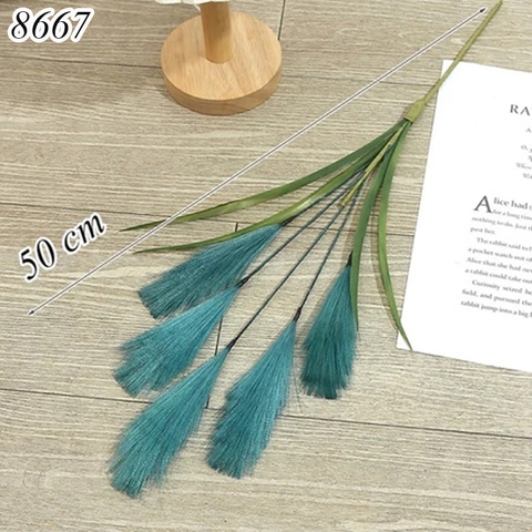 Cành cỏ lau Xanh Teal TQ