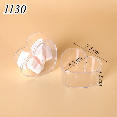 10 cốc mica tim lớn ( không nắp )