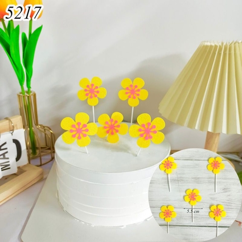 SCG-set cắm hoa mai nỉ vàng HD