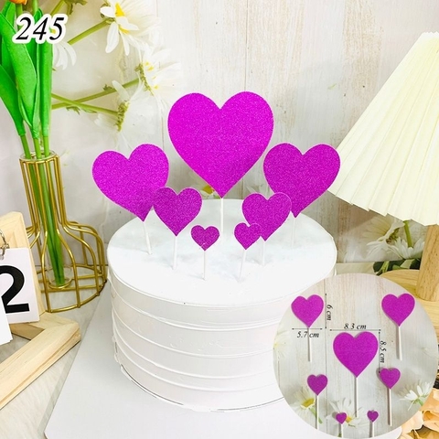SCG - Set cắm giấy tim nhũ tím