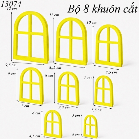 Bộ 8 khuôn cắt Hình Vòm