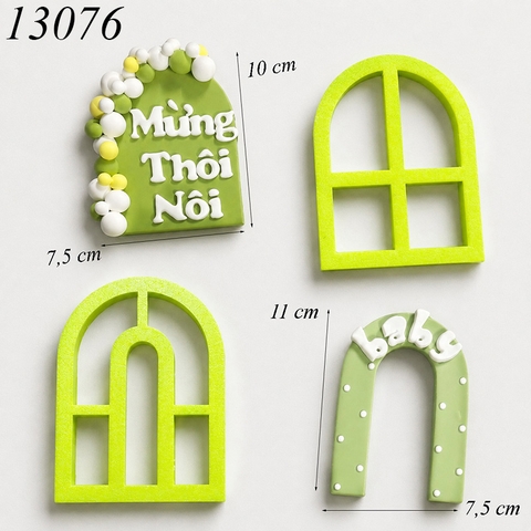 ( Sizee nhỏ ) Bộ 2 khuôn cắt vòm cửa sổ