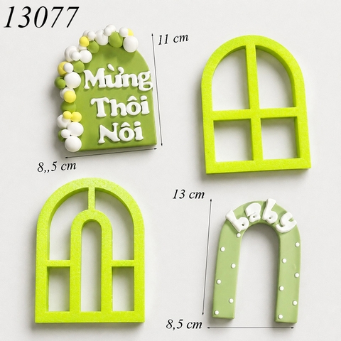 ( Sizee lớn ) Bộ 2 khuôn cắt vòm cửa sổ