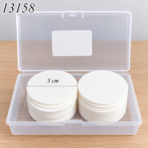 Hộp 120 miếng giấy gạo màu trắng cắt sẵn đường kính 5cm