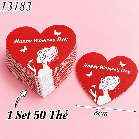 50 Thẻ tim size lớn happy won day