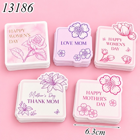 Túi 50 thẻ Women Day Mix Mẫu Size To