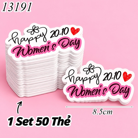 Túi 50 thẻ Happy Women Day 20-10 Size Nhỏ 264