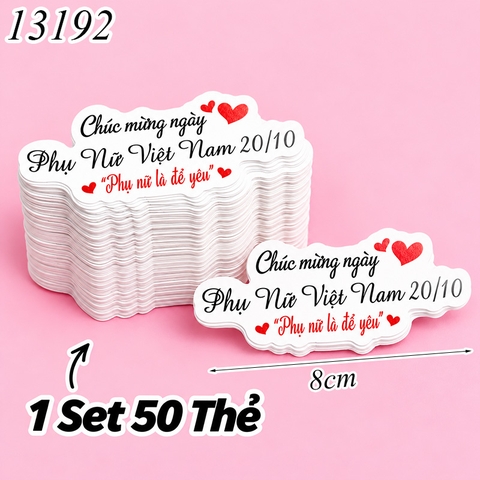 Túi 50 thẻ Chúc Mừng Ngày Phụ Nữ Việt Nam 20-10 Size Nhỏ 265