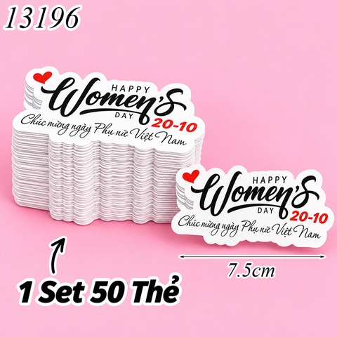 Túi 50 thẻ Happy Women Day Size Nhỏ 268