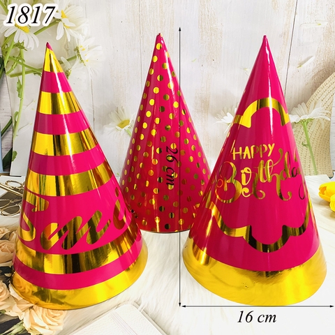 Mũ hàn hồng đậm cao 26cm đường kính 16cm