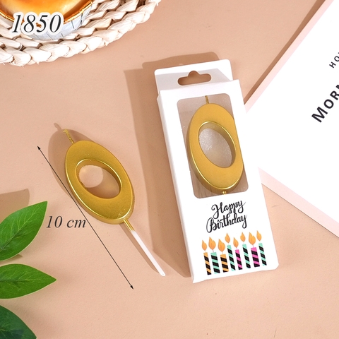 Nến số 0 nhũ vàng TP.