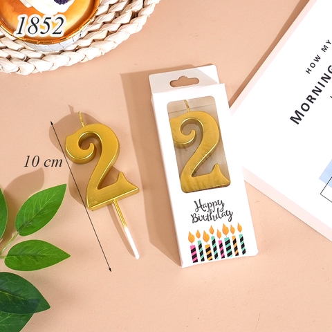 Nến số 2 nhũ vàng TP.