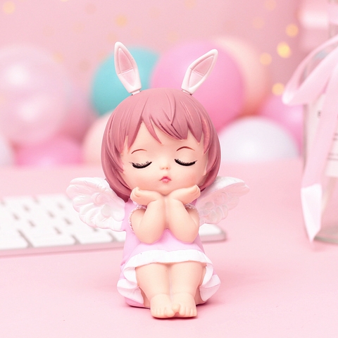 Tuong - Em bé ngồi ngủ hồng nhựa dẻo size lớn.
