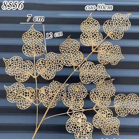 Cành lá hồ lô 3 nhánh vàng đồng TQ