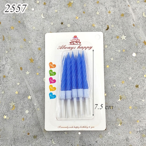 Nến xoắn sáp xanh dương