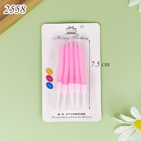 Nến xoắn sáp hồng