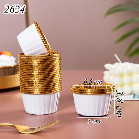 Combo 50 cốc nhôm chịu nhiệt 1 mặt trắng